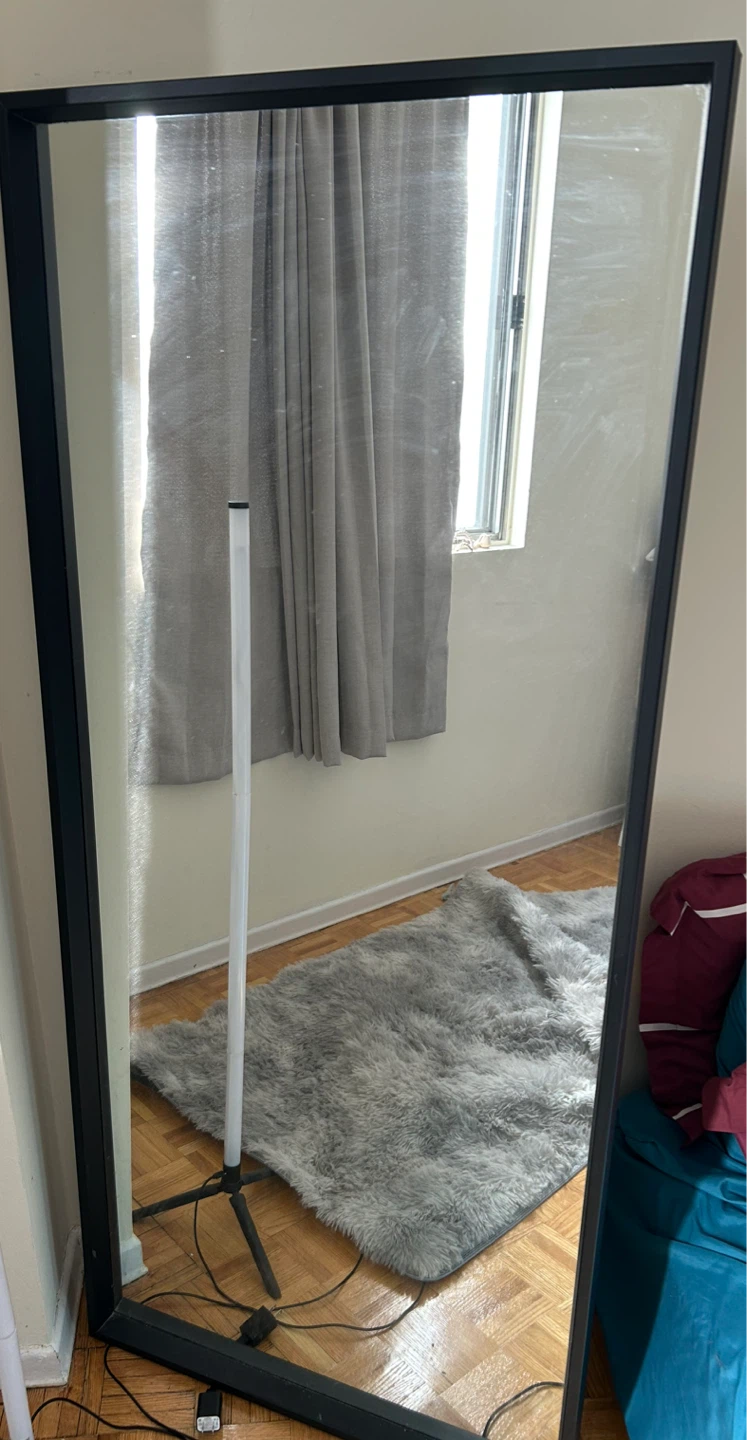 Full Length Standing Mirror with Black Frame - photo 2