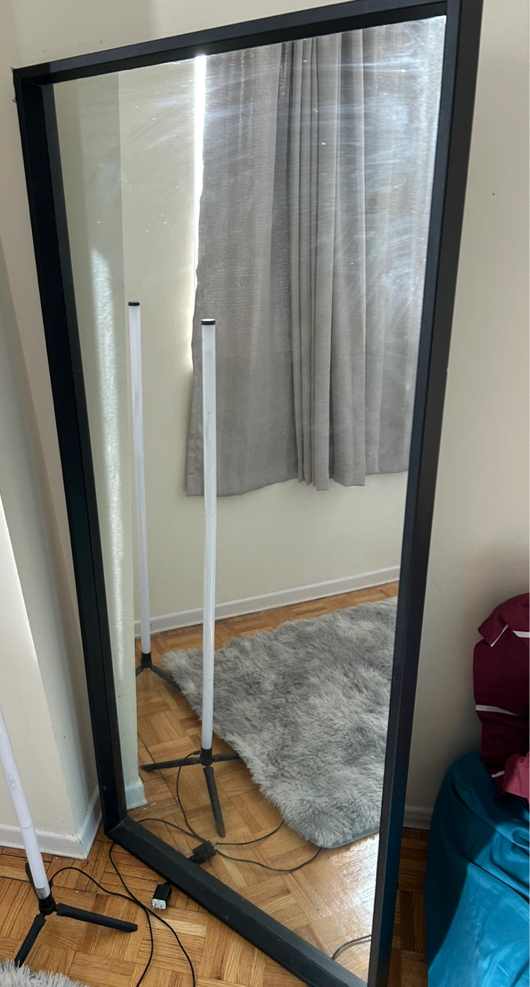 Full Length Standing Mirror with Black Frame - photo 3