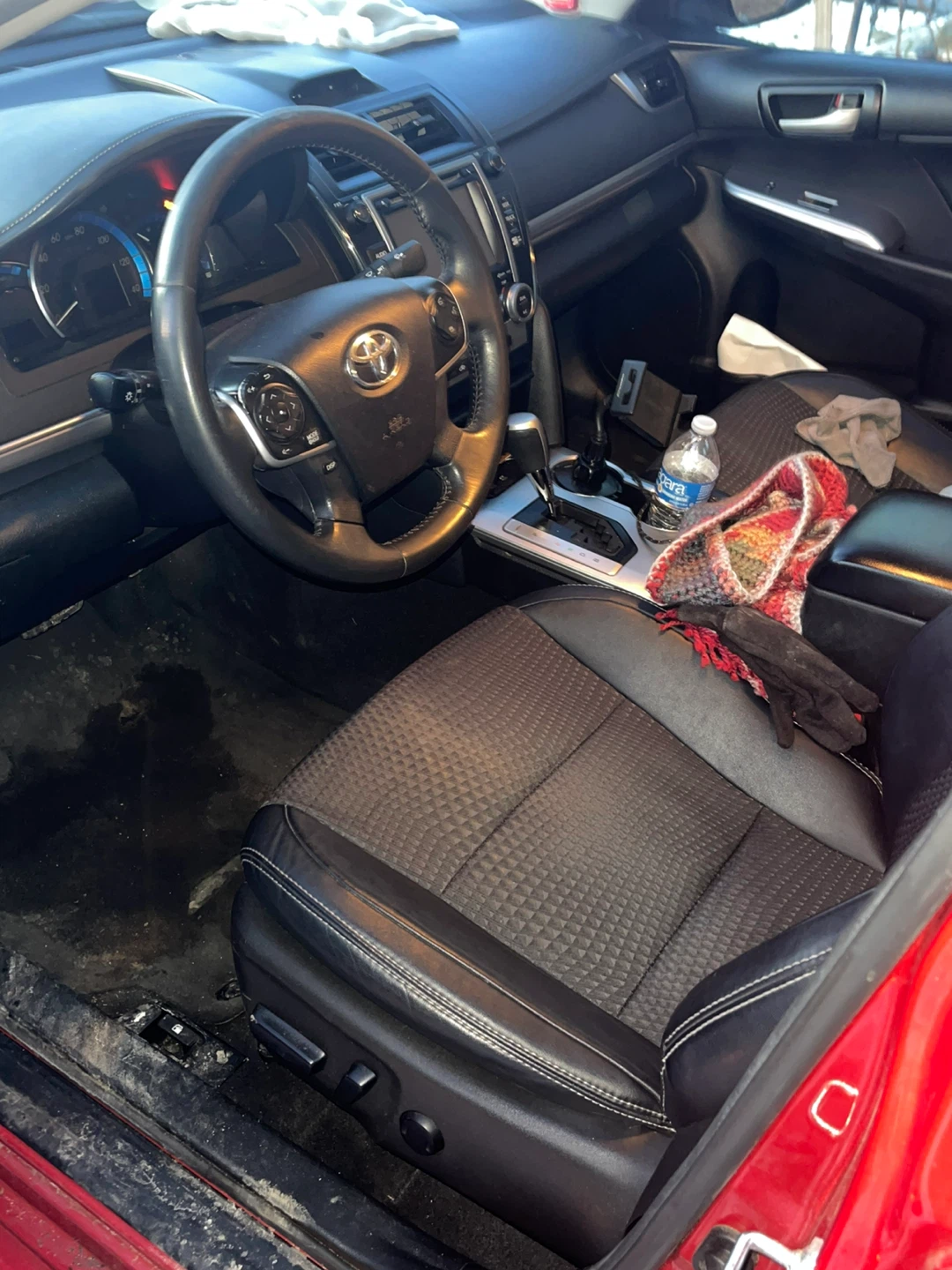 Red Toyota Camry Hybrid Sedan - photo 2