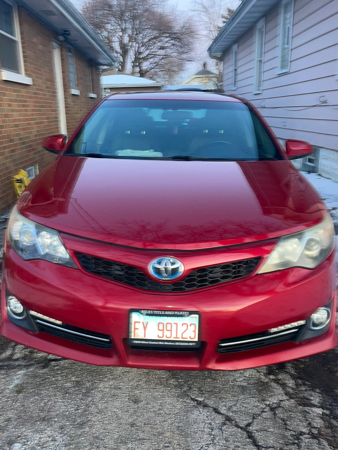 Red Toyota Camry Hybrid Sedan - photo 4