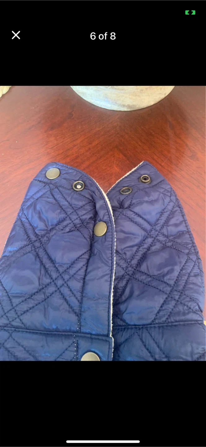 Blue Quilted Dog Jacket with Hood - photo 4