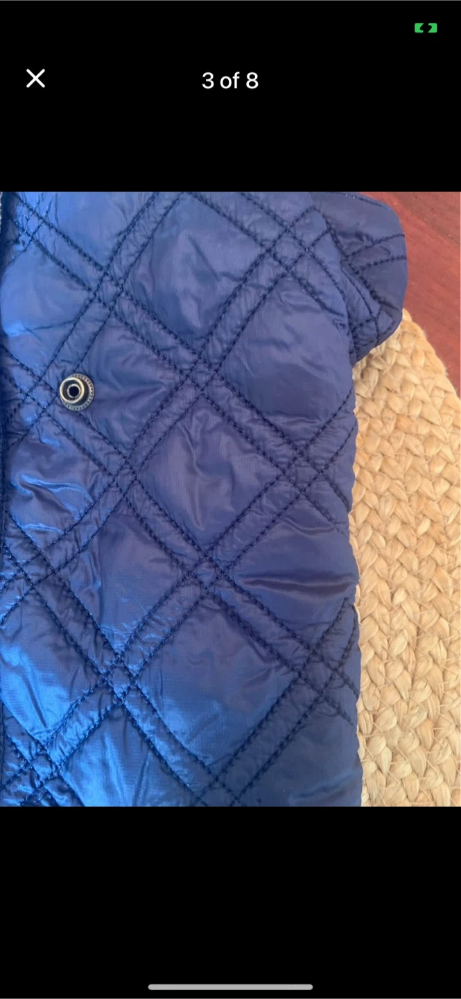 Blue Quilted Dog Jacket with Hood - photo 2