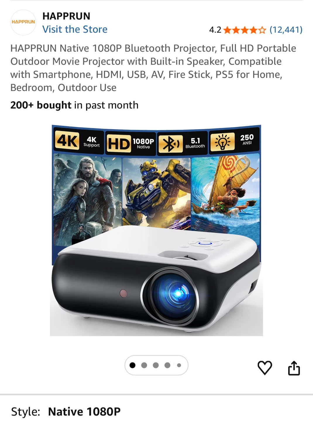 HAPPRUN LED Projector Model H1 - photo 2