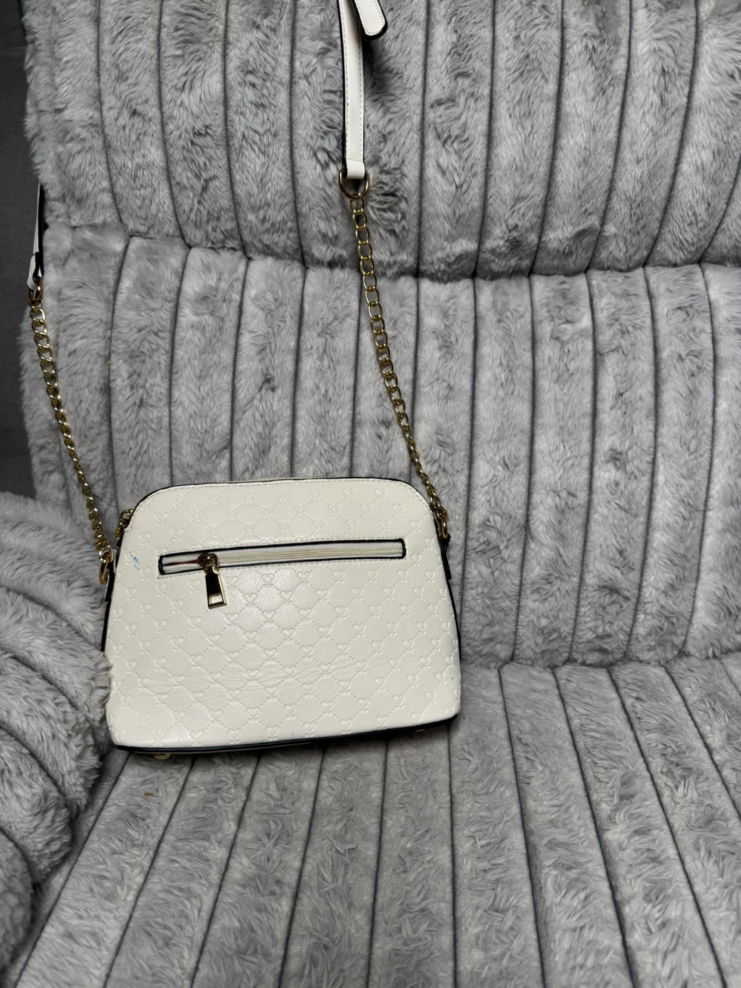 White crossbody bag with bee embellishment - photo 2
