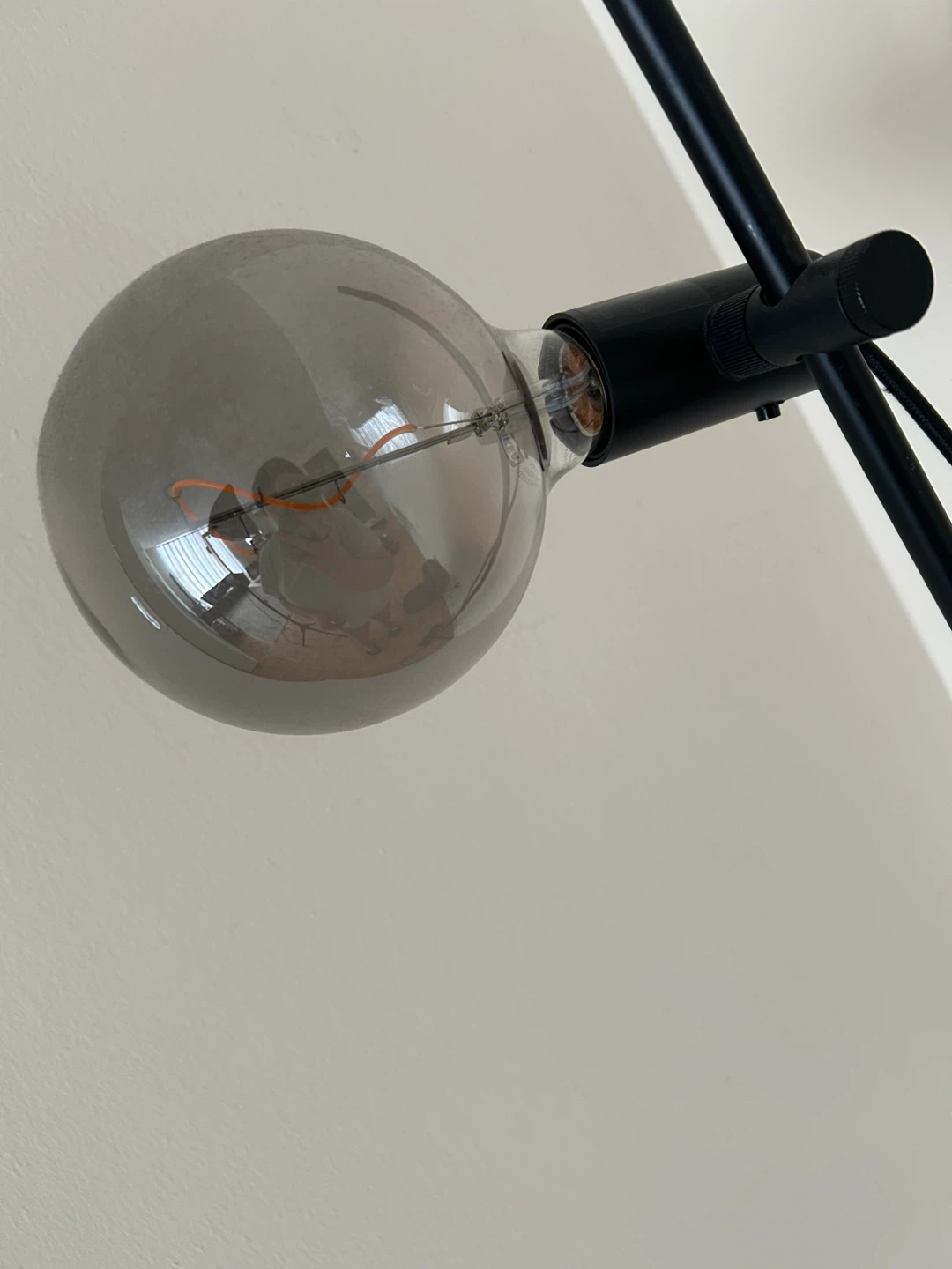 Black Floor Lamp with Edison Bulb - photo 3