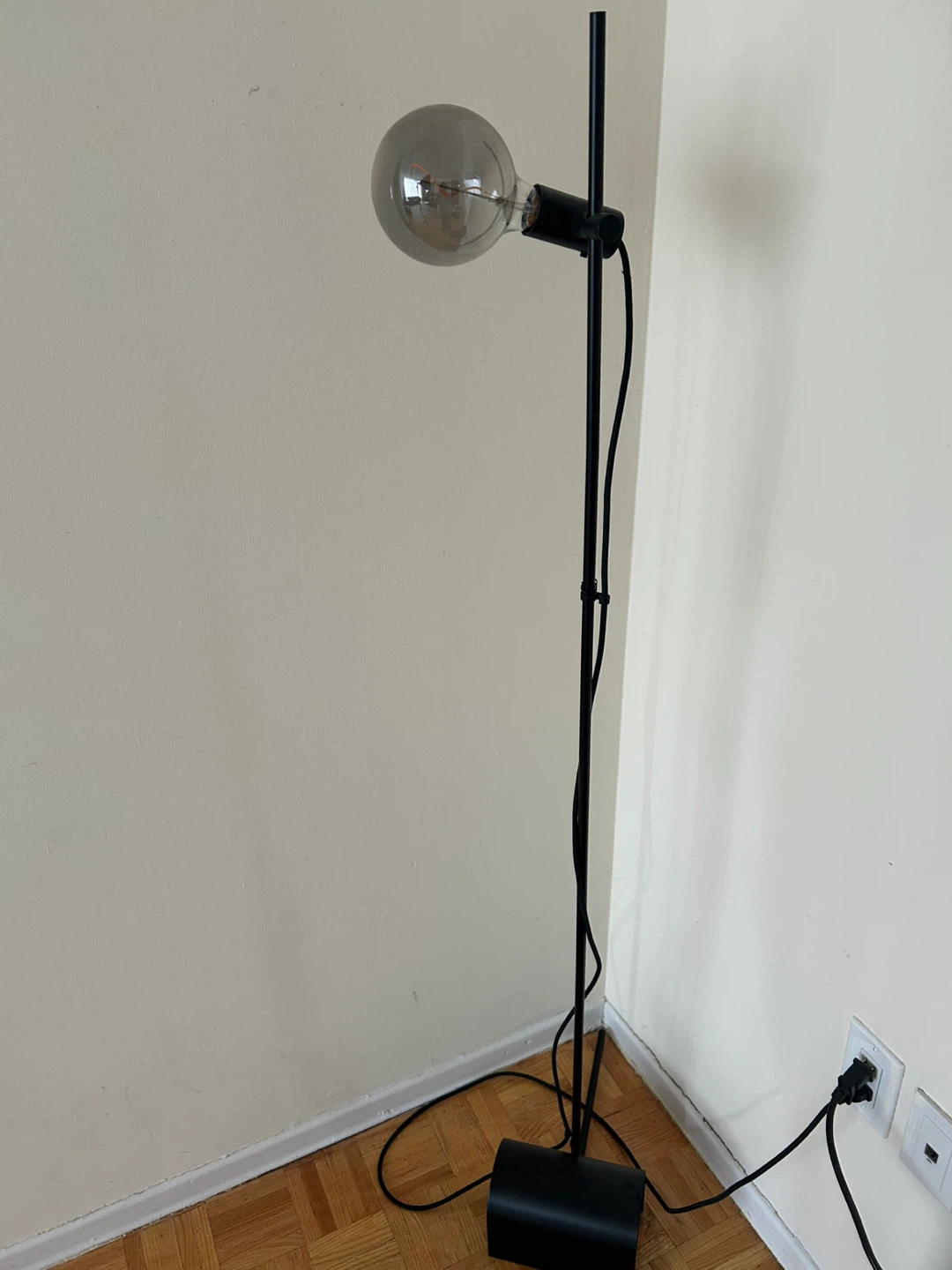 Black Floor Lamp with Edison Bulb - photo 2