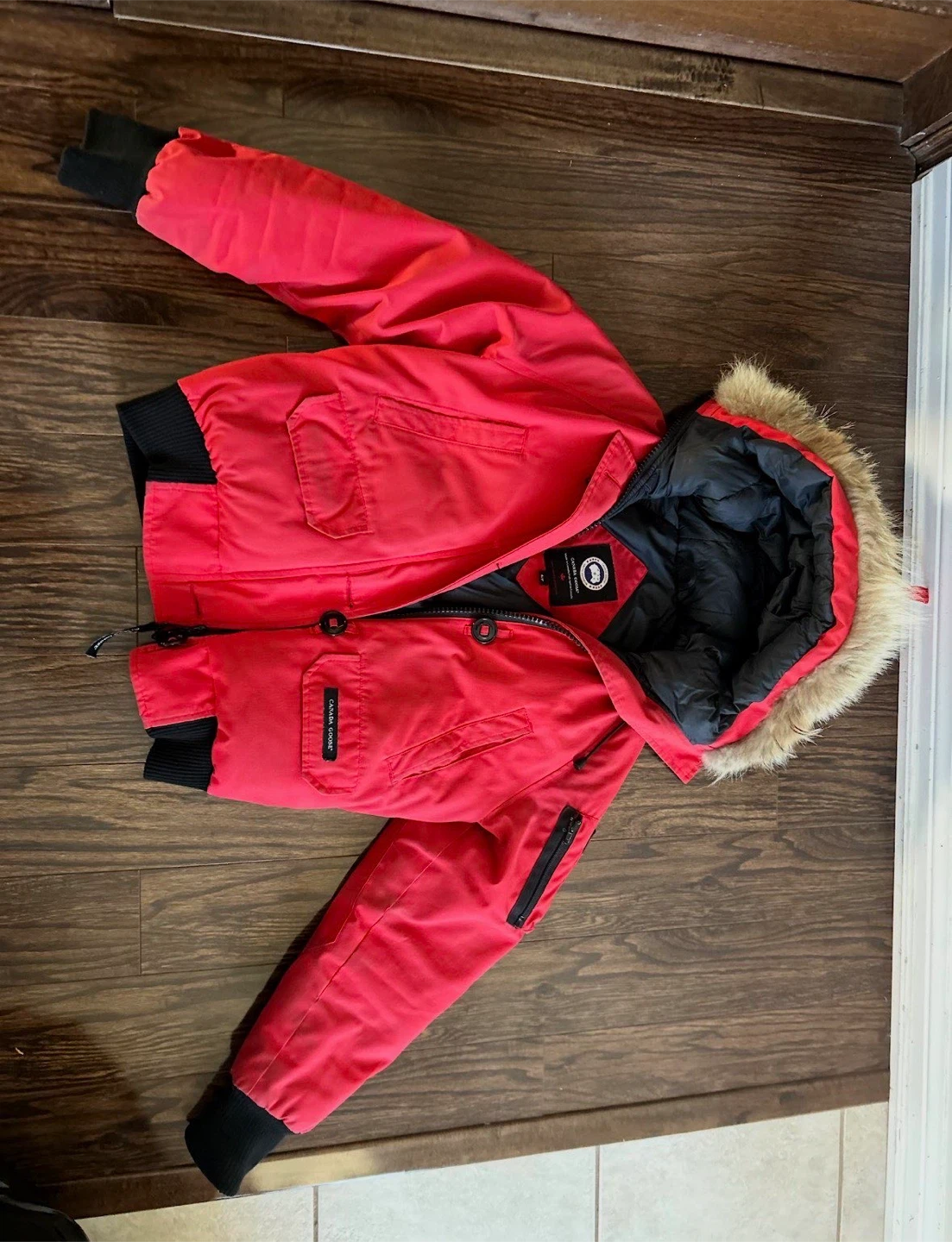Canada Goose Red Bomber Jacket