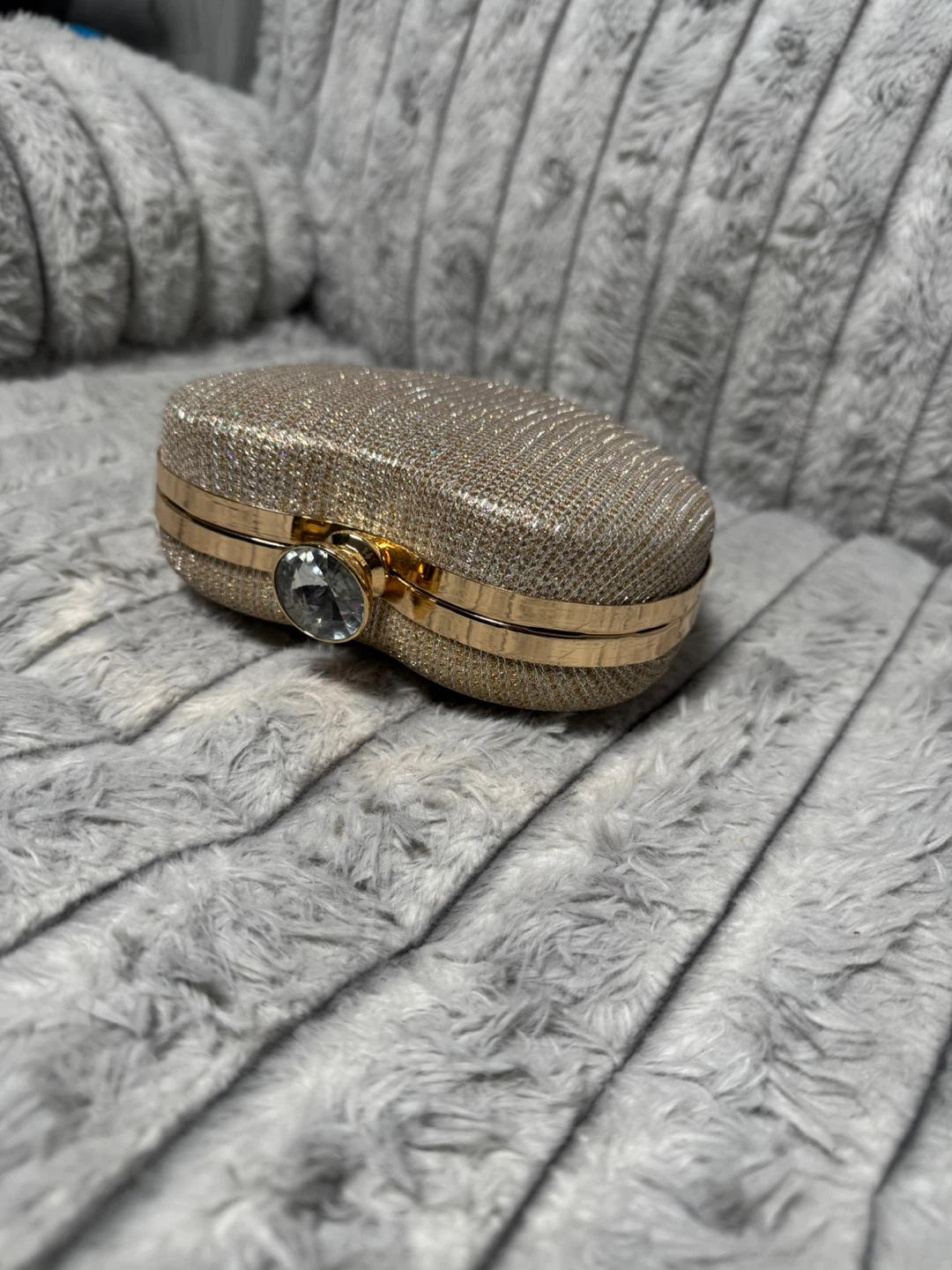Gold Heart Clutch Evening Bag - photo 3