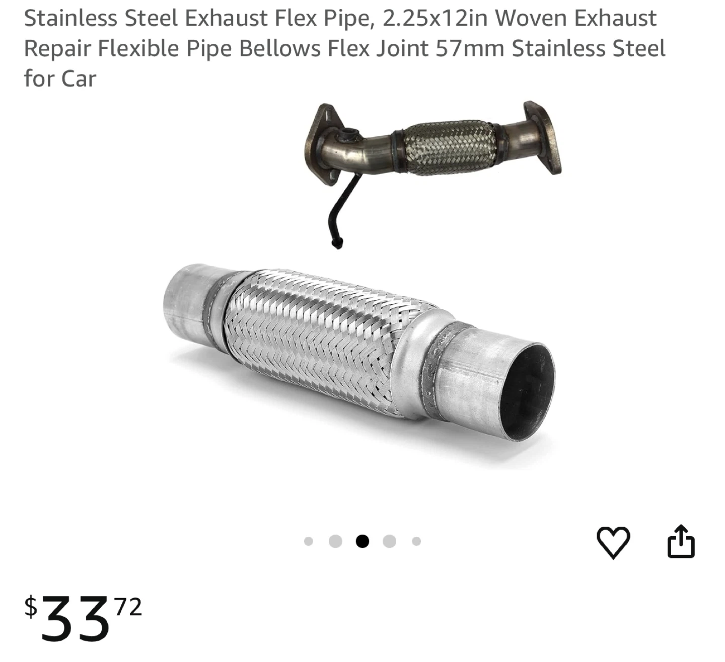 Stainless Steel Exhaust Flex Pipe 57mm 300mm - photo 4