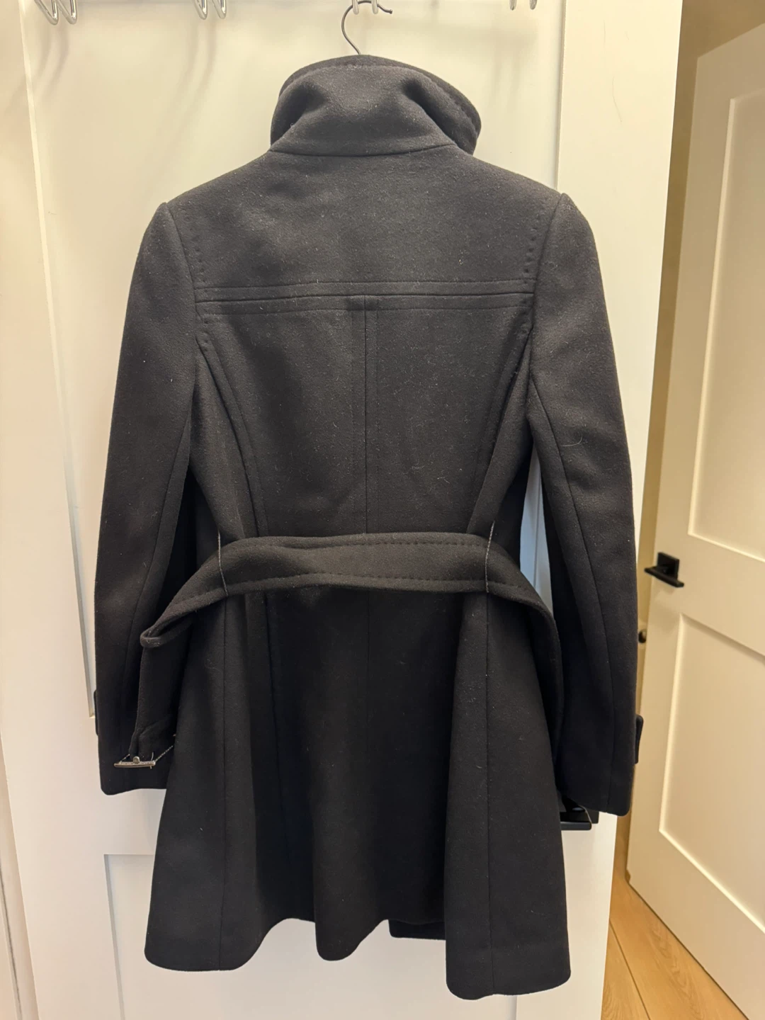 Aritzia Babaton Black Double-Breasted Wool Cashmere Coat (Long) - photo 4