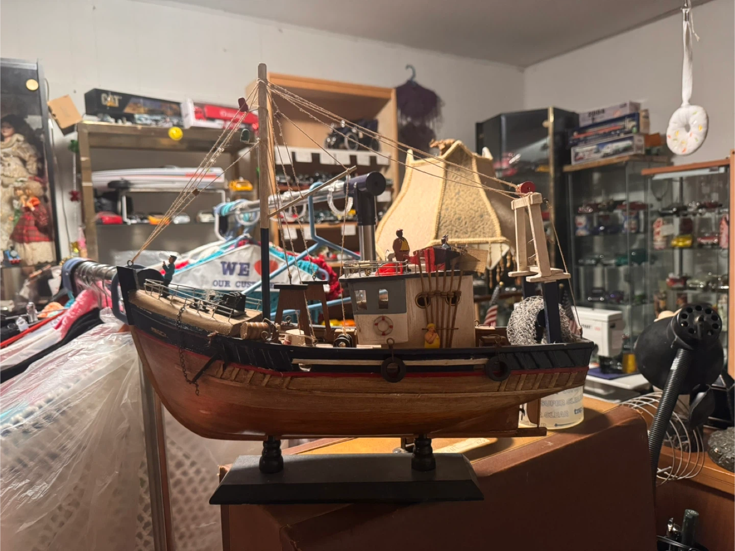 Wooden Fishing Boat Model