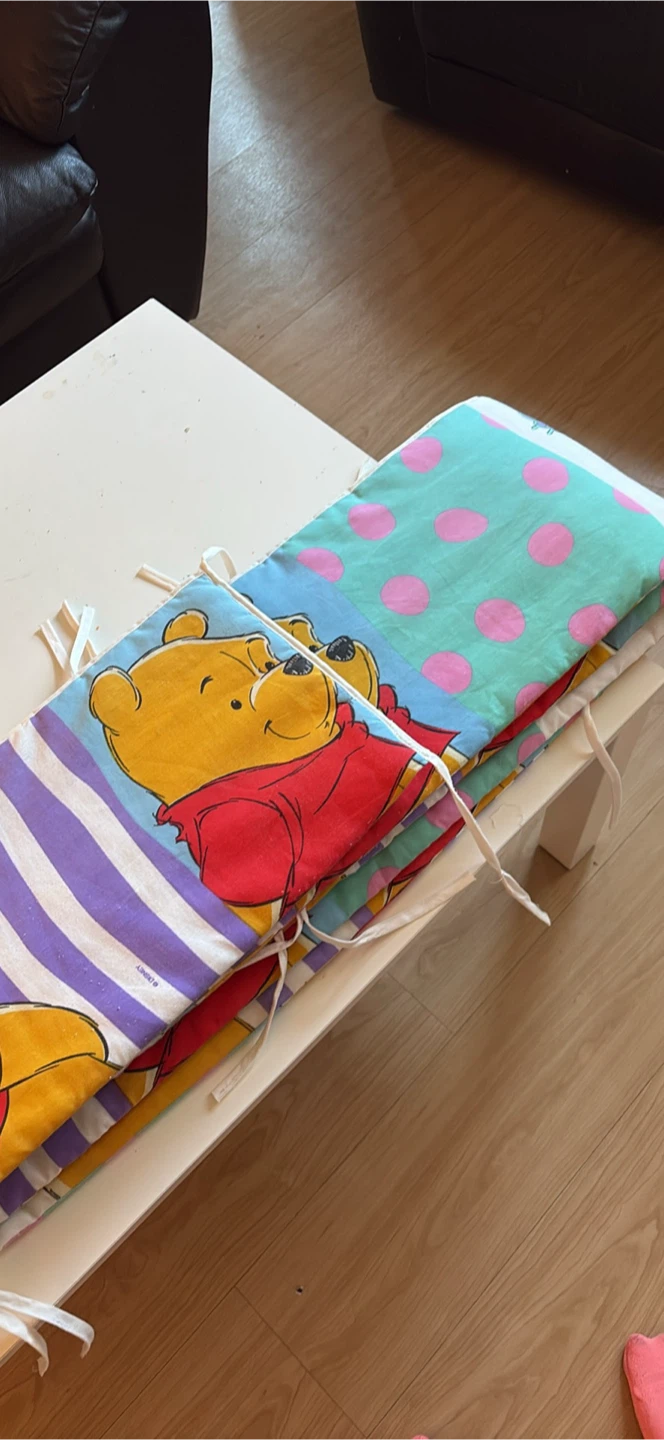 Vintage Winnie the Pooh Crib Bumper Pads