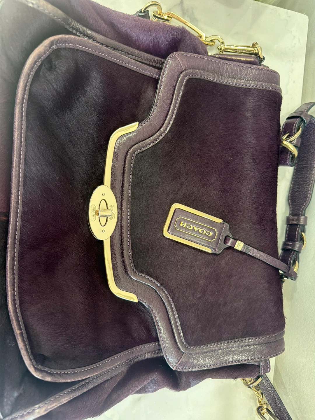 Coach Fur Handbag