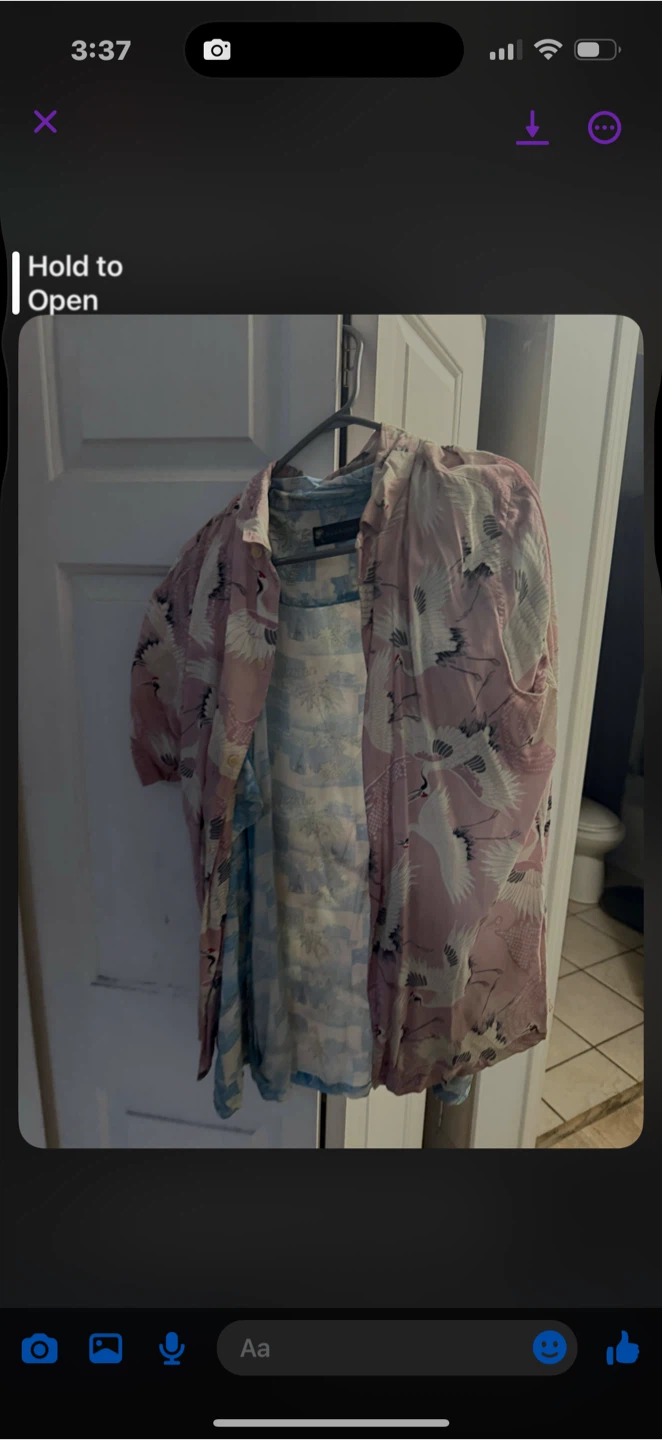 Pink Crane Print Up Shirt All Saints