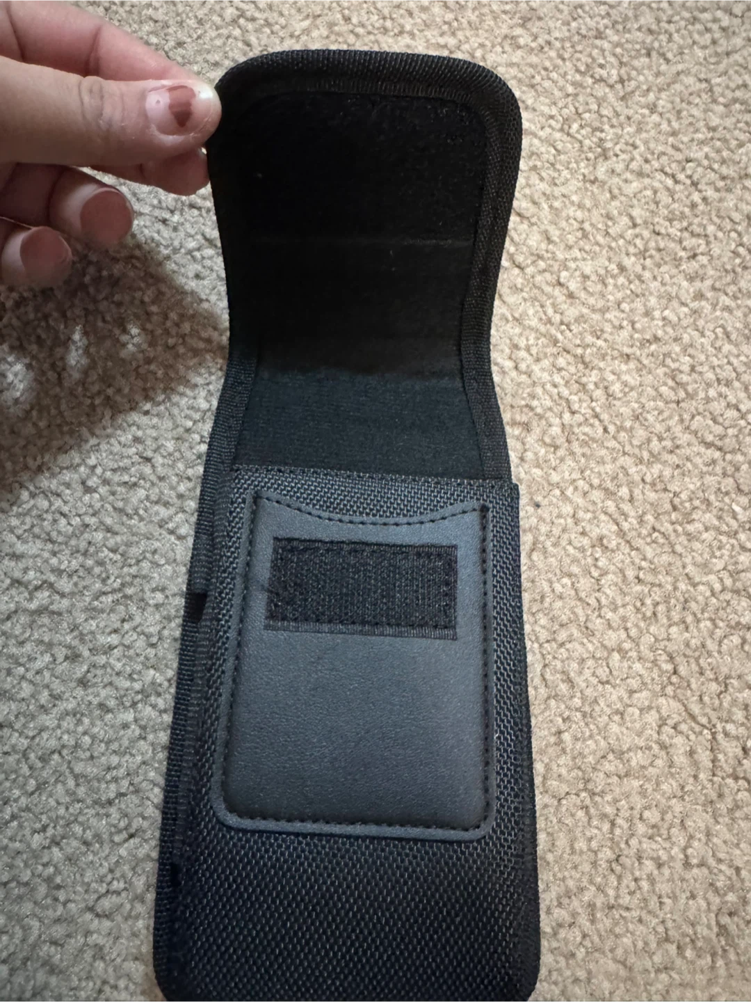 Black Cell Phone Pouch with Belt Clip & Carabiner - photo 2