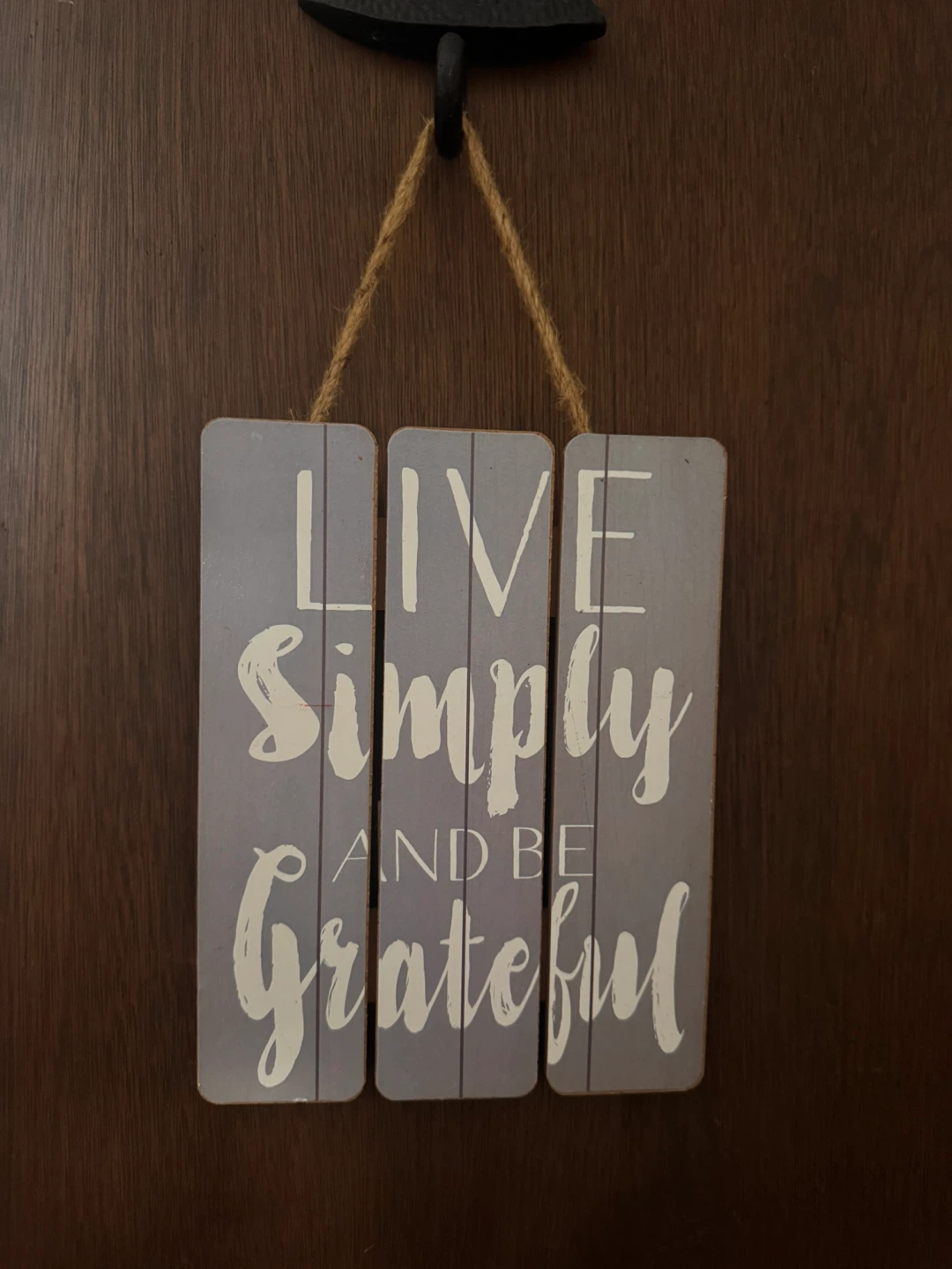 Live Simply and Be Grateful Wood Sign