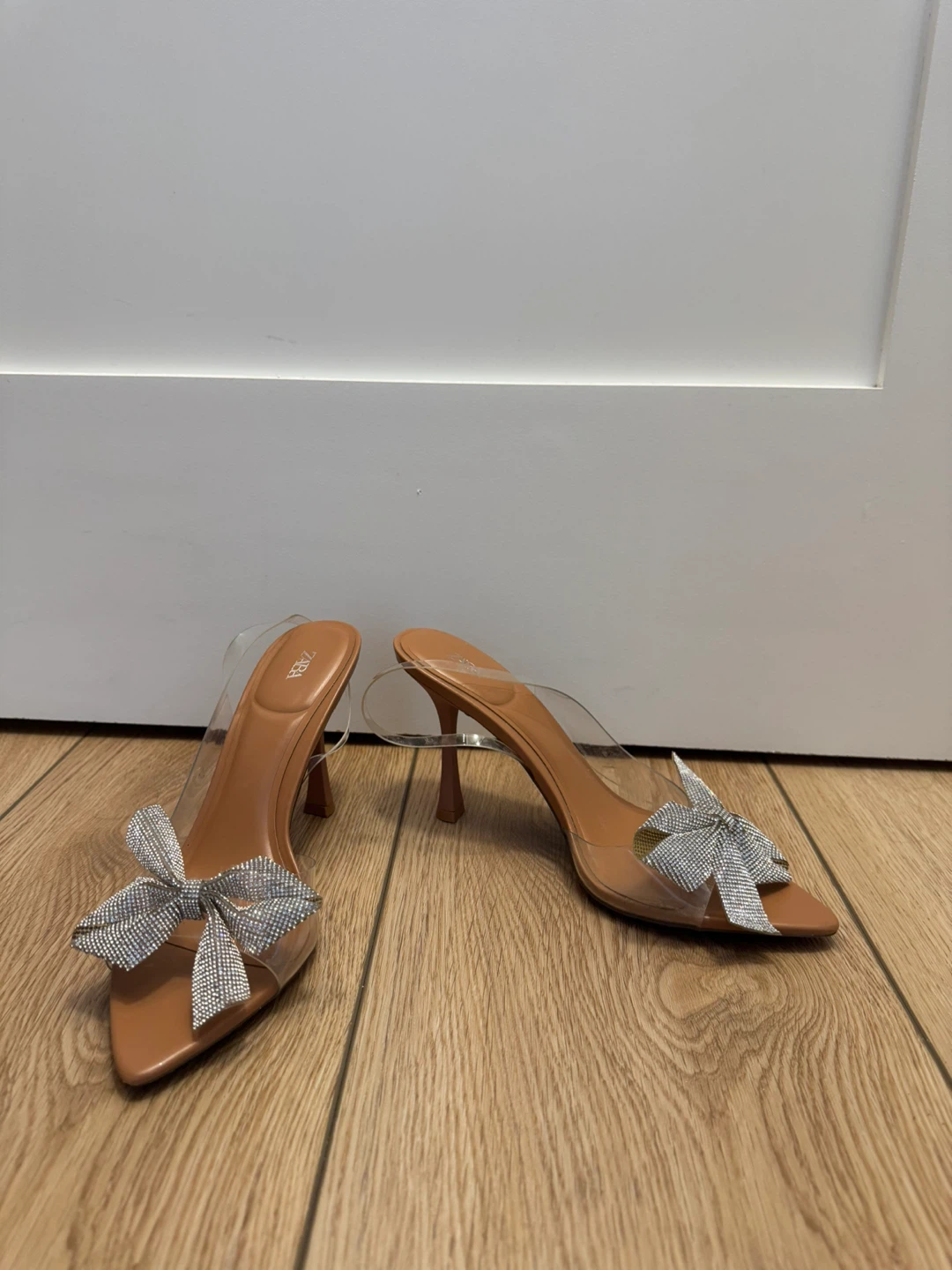 ZARA Clear Bow Heels