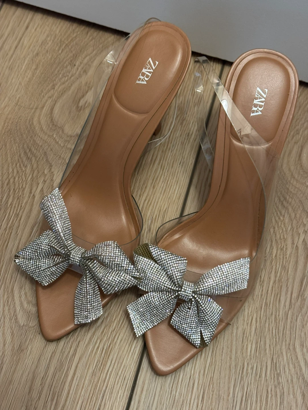 ZARA Clear Bow Heels - photo 2