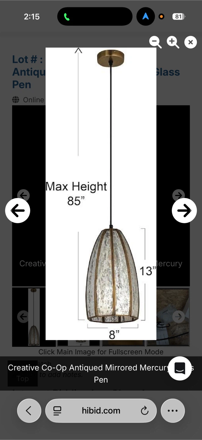 Creative Co-Op Pendant Light - Antiqued Mirrored Mercury Glass - photo 2