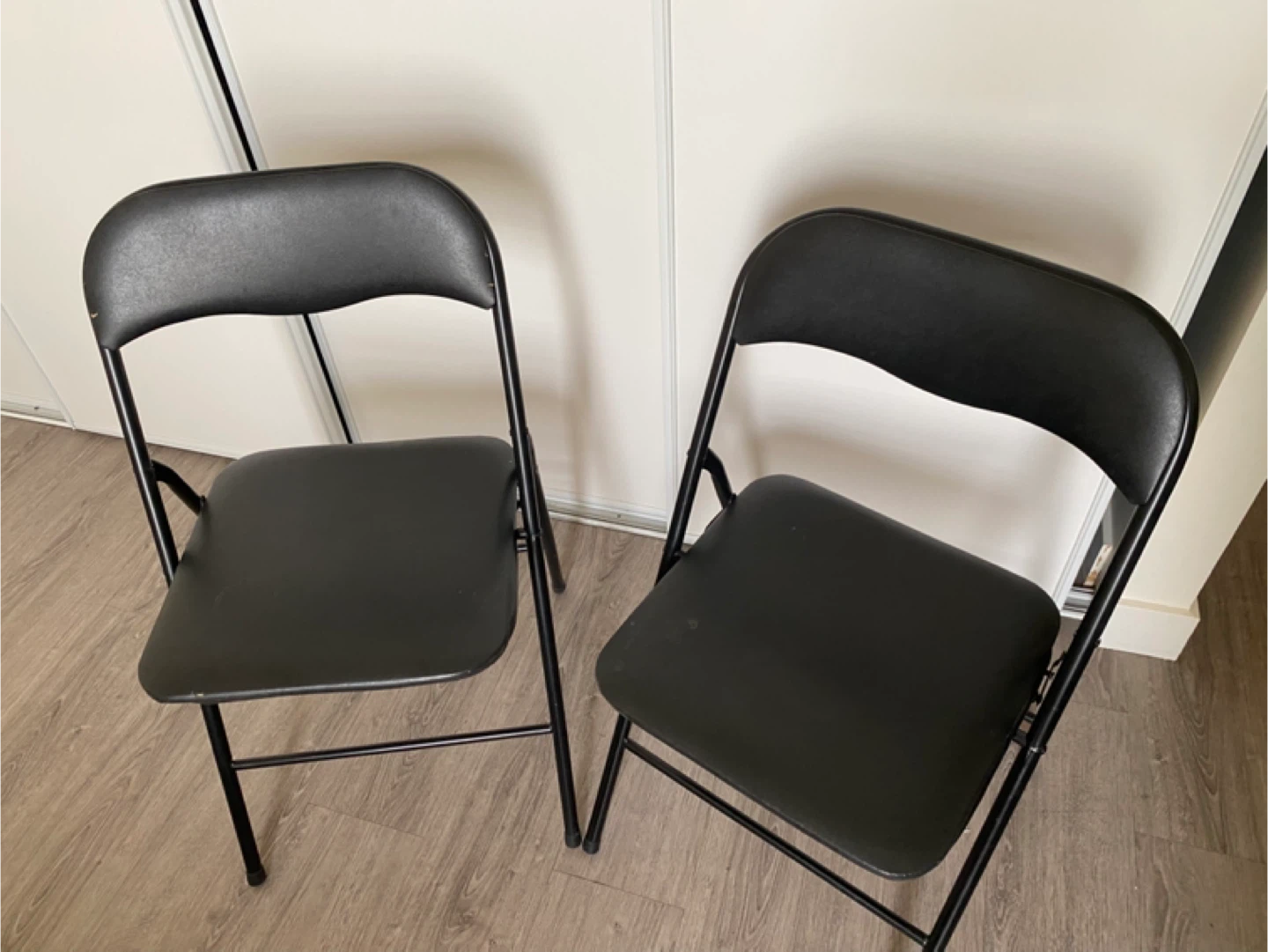 Black Folding Chairs - Set of 2