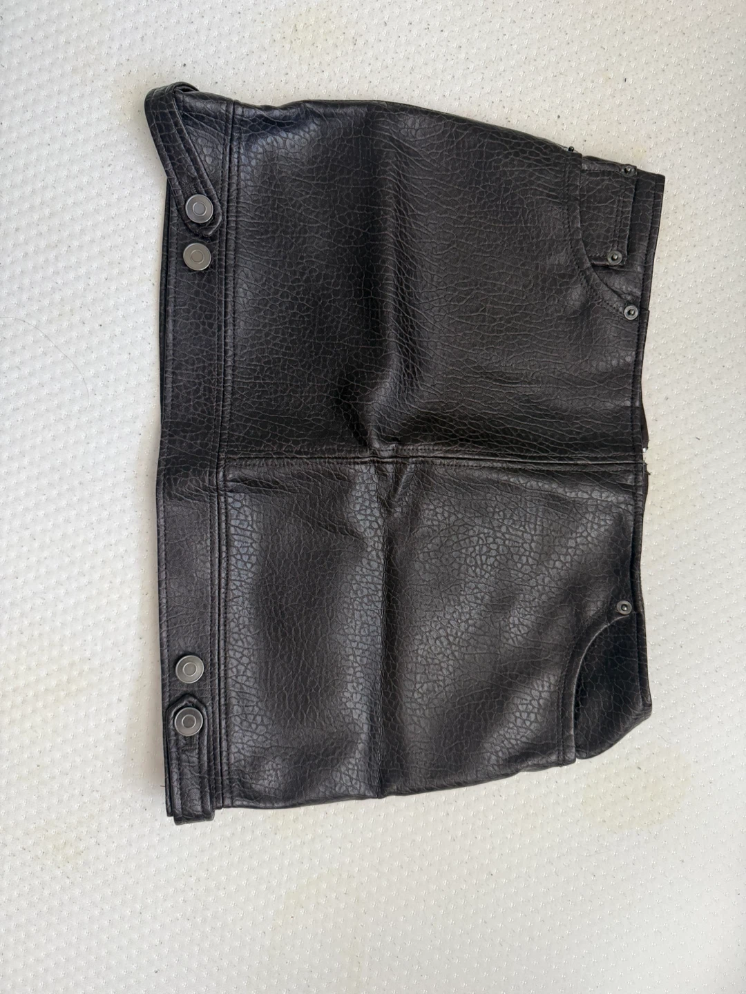 H&M Divided Faux Leather Mini Skirt Brown Size 2