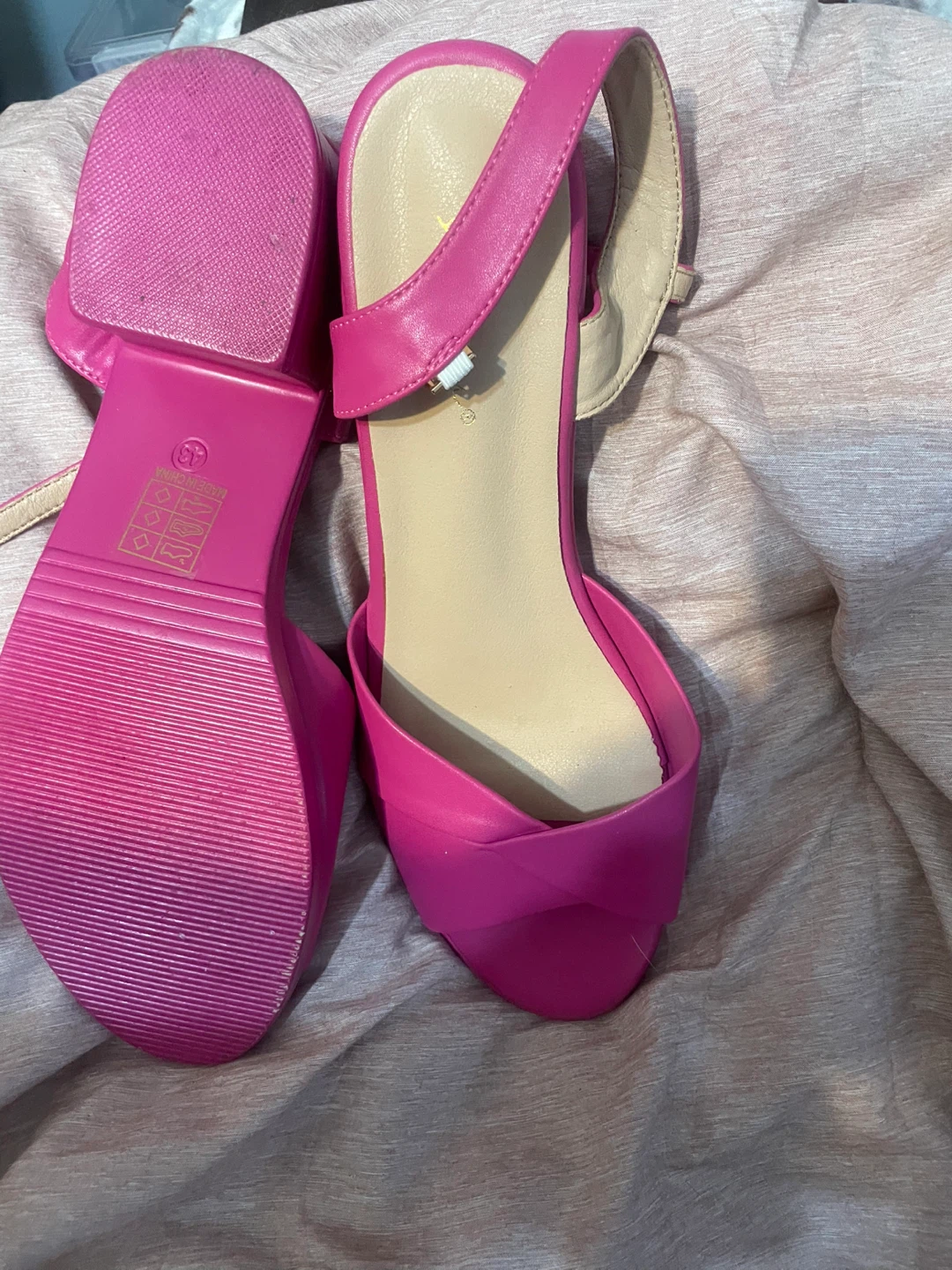Hot Pink Wedge Heels
