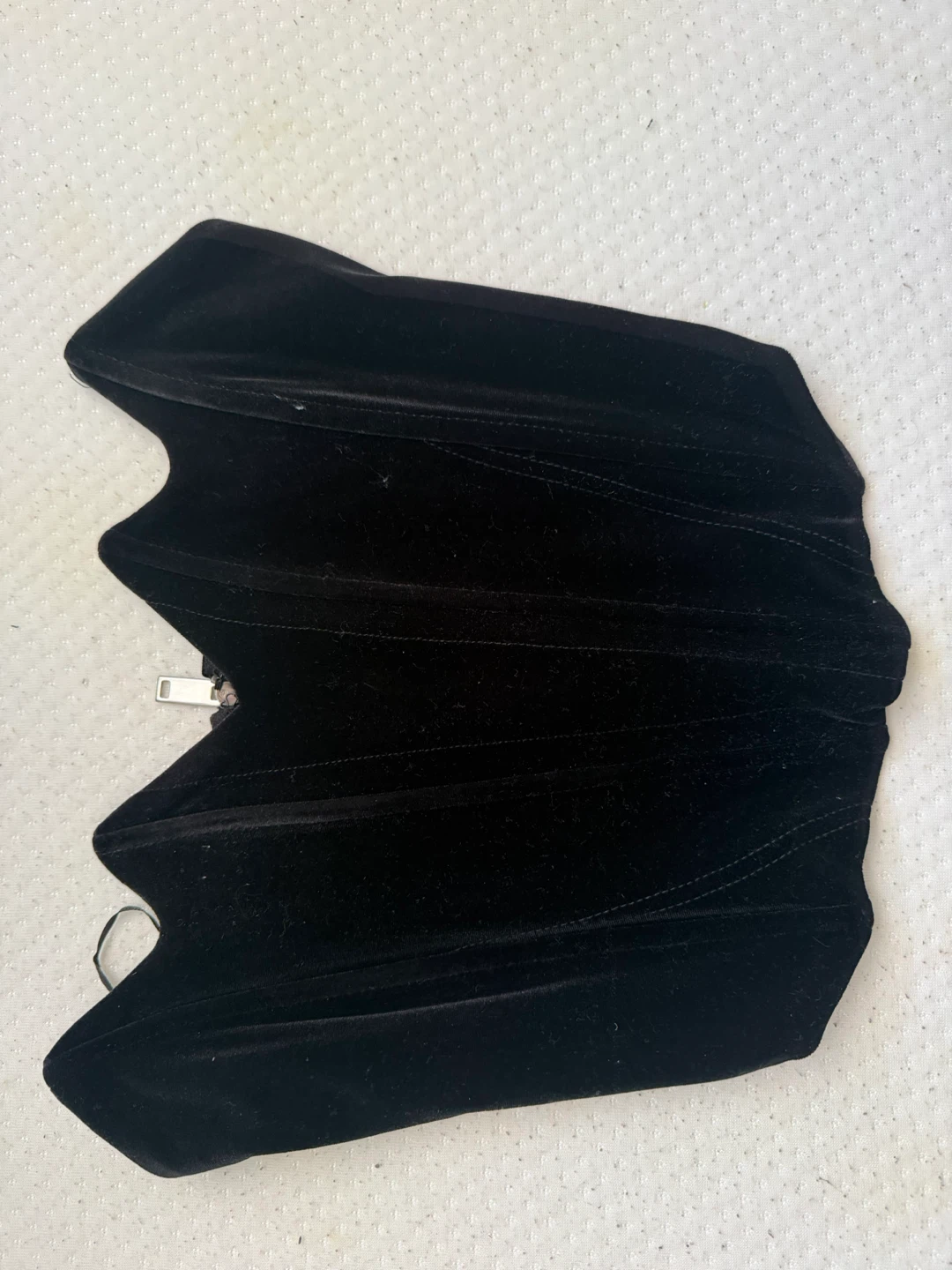Bershka Black Velvet Corset Top Size S