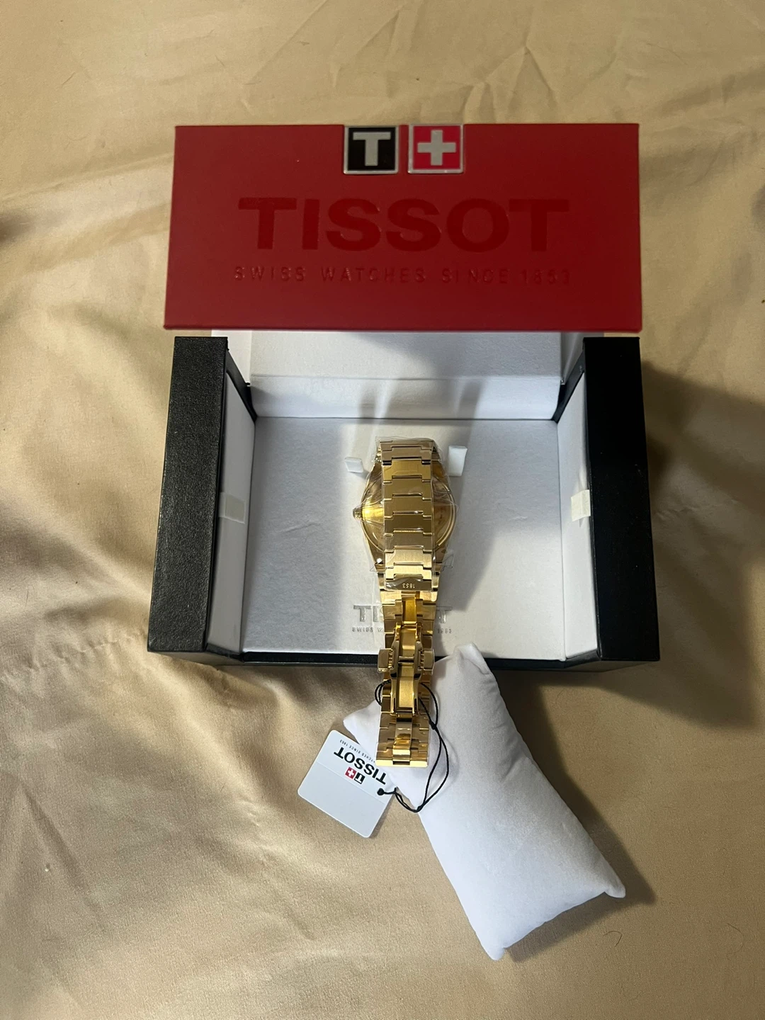 Tissot PRX Quartz Gold Tone Watch - photo 4