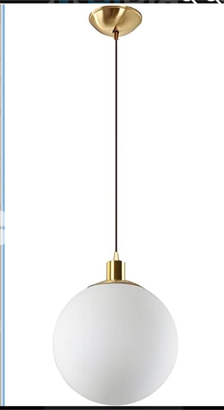 Clear Glass Pendant Light Shade with Black Cord Set