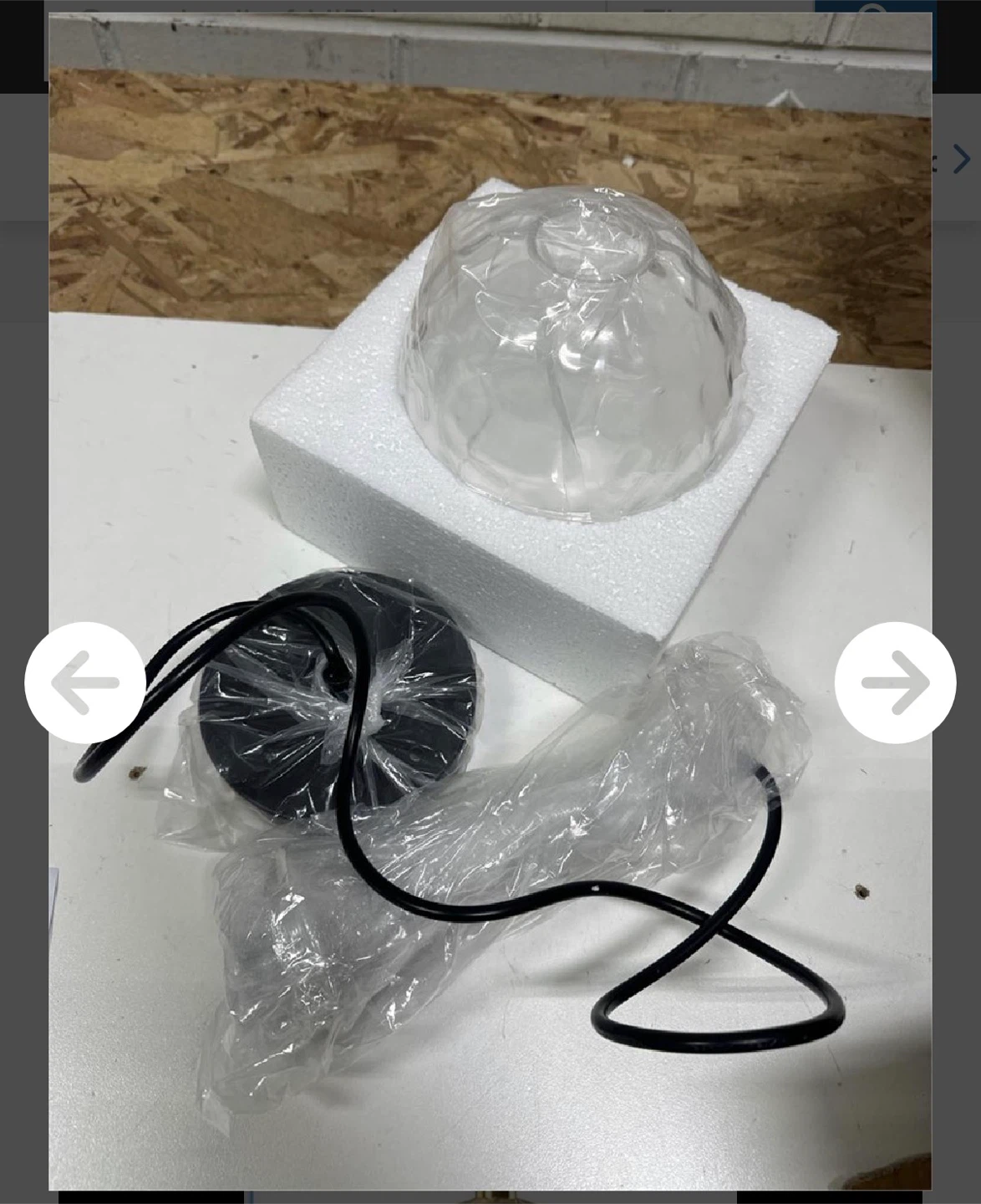 Clear Glass Pendant Light Shade with Black Cord Set - photo 2