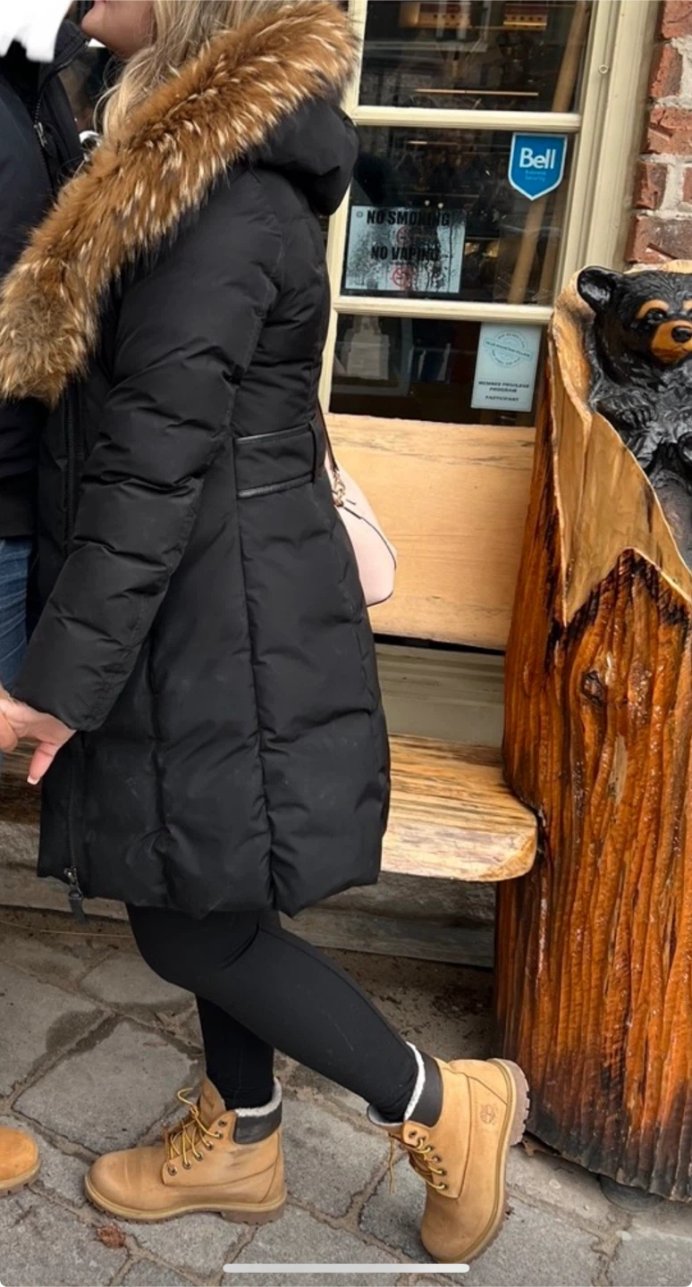 Mackage Black Puffer Winter Coat with Fur Trim - photo 2