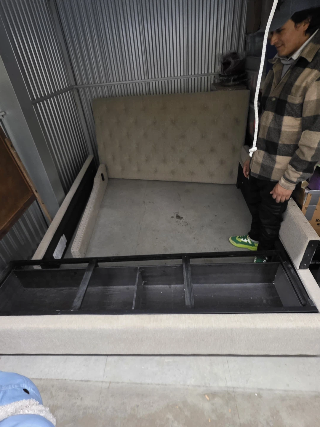 Tufted Upholstered Bed Frame with Storage - photo 2
