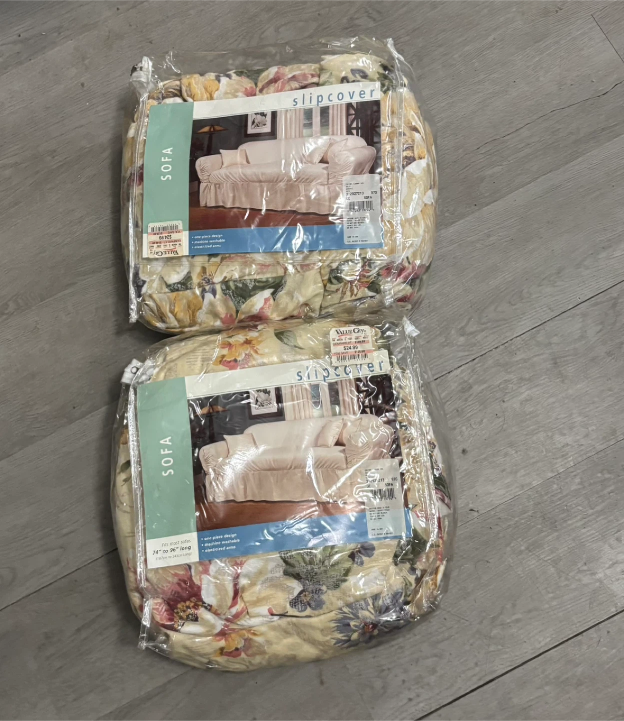 Floral Sofa Slipcover - Fits Most Sofas 74"-96" Long