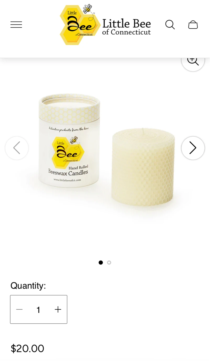 Little Bee Hand Rolled Beeswax Candle 🐝🕯️ - photo 2