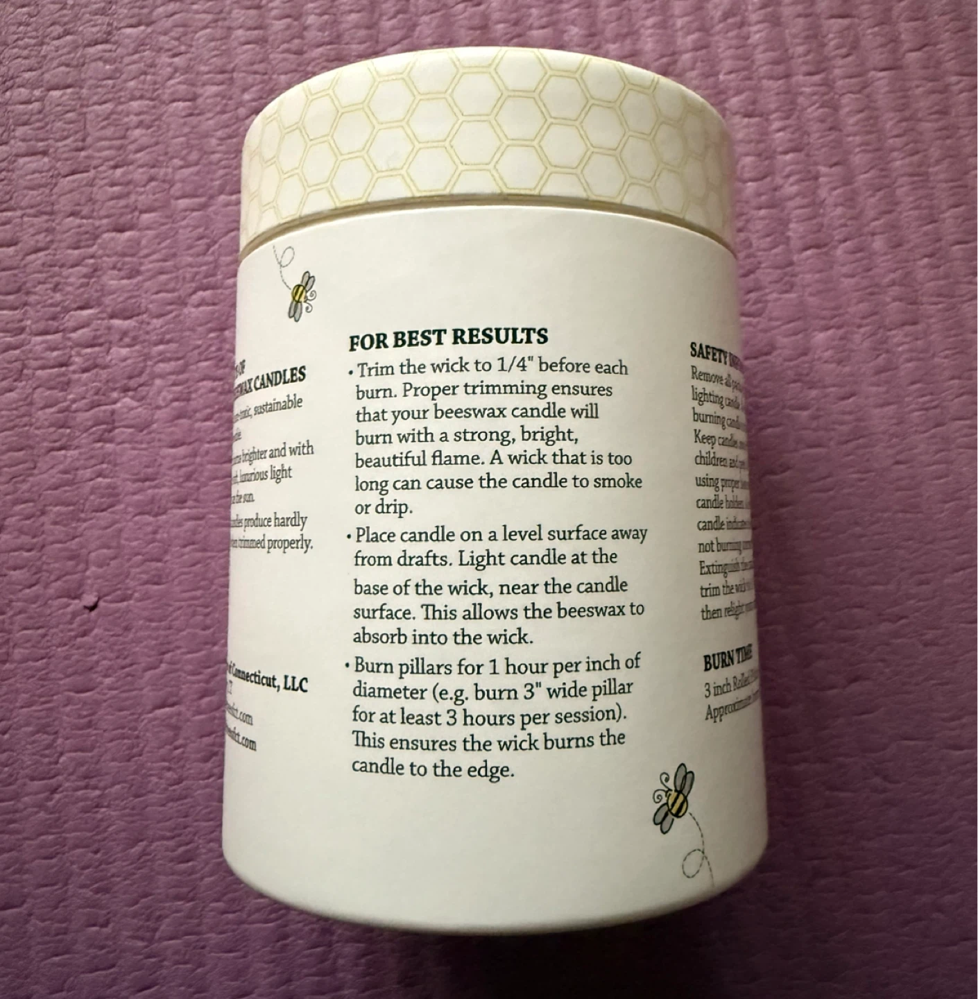 Little Bee Hand Rolled Beeswax Candle 🐝🕯️ - photo 5