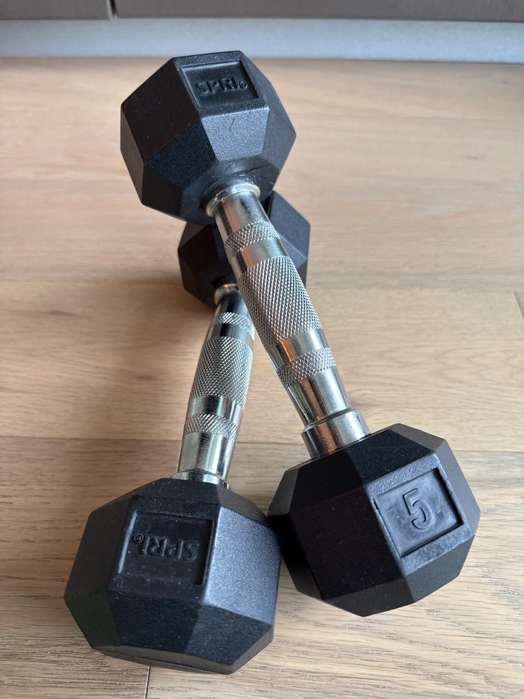 SPRI 5 lb Hex Dumbbells (Pair)