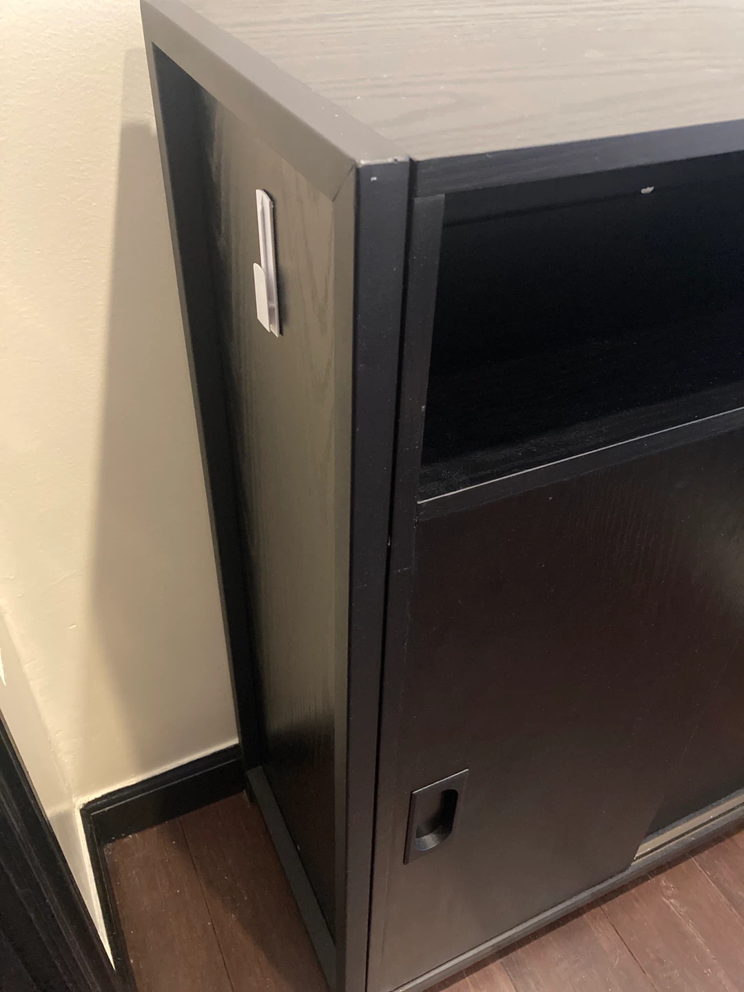 Black Cabinet with Sliding Doors - photo 2
