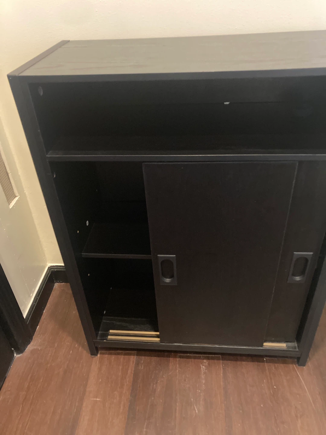 Black Cabinet with Sliding Doors - photo 4