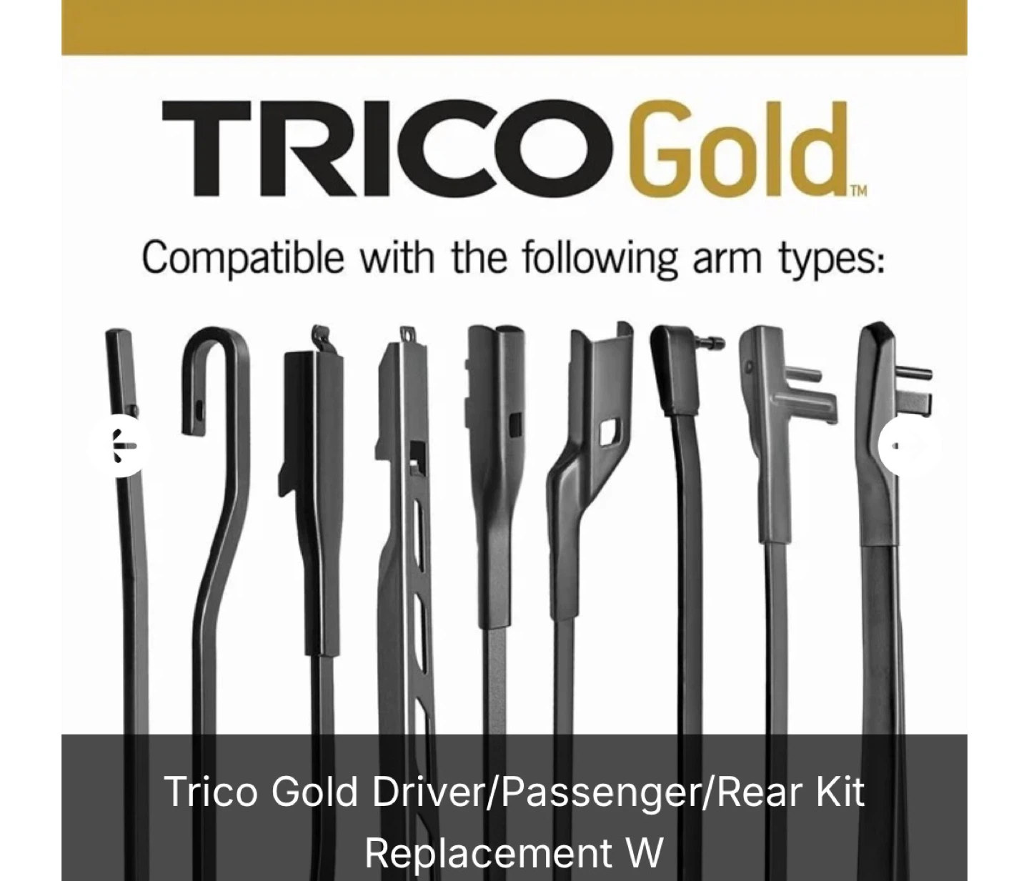 Trico Gold 3-Pack Wiper Blade Set (26/16/13) - photo 3