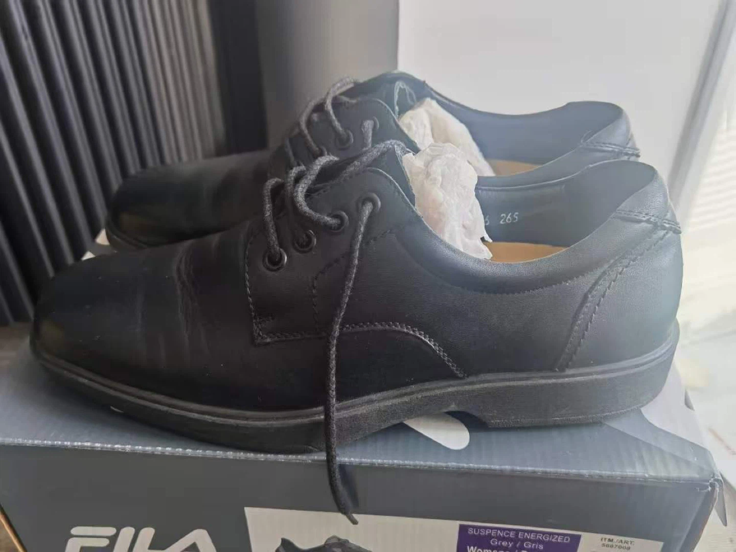 JONAS Black Leather Oxford Shoes true leather 26.5cm - photo 2