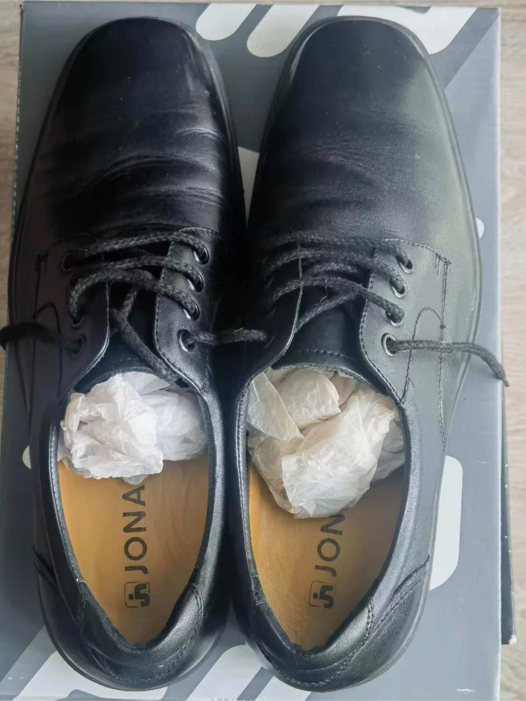JONAS Black Leather Oxford Shoes true leather 26.5cm