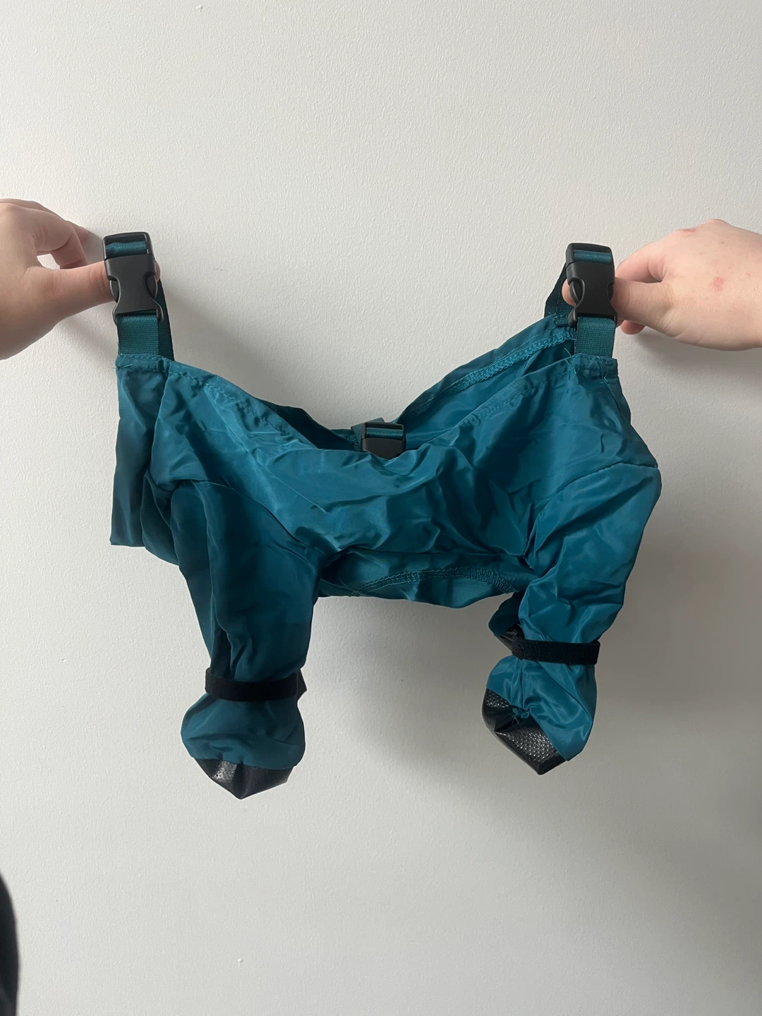 Teal Dog Raincoat / Onesie