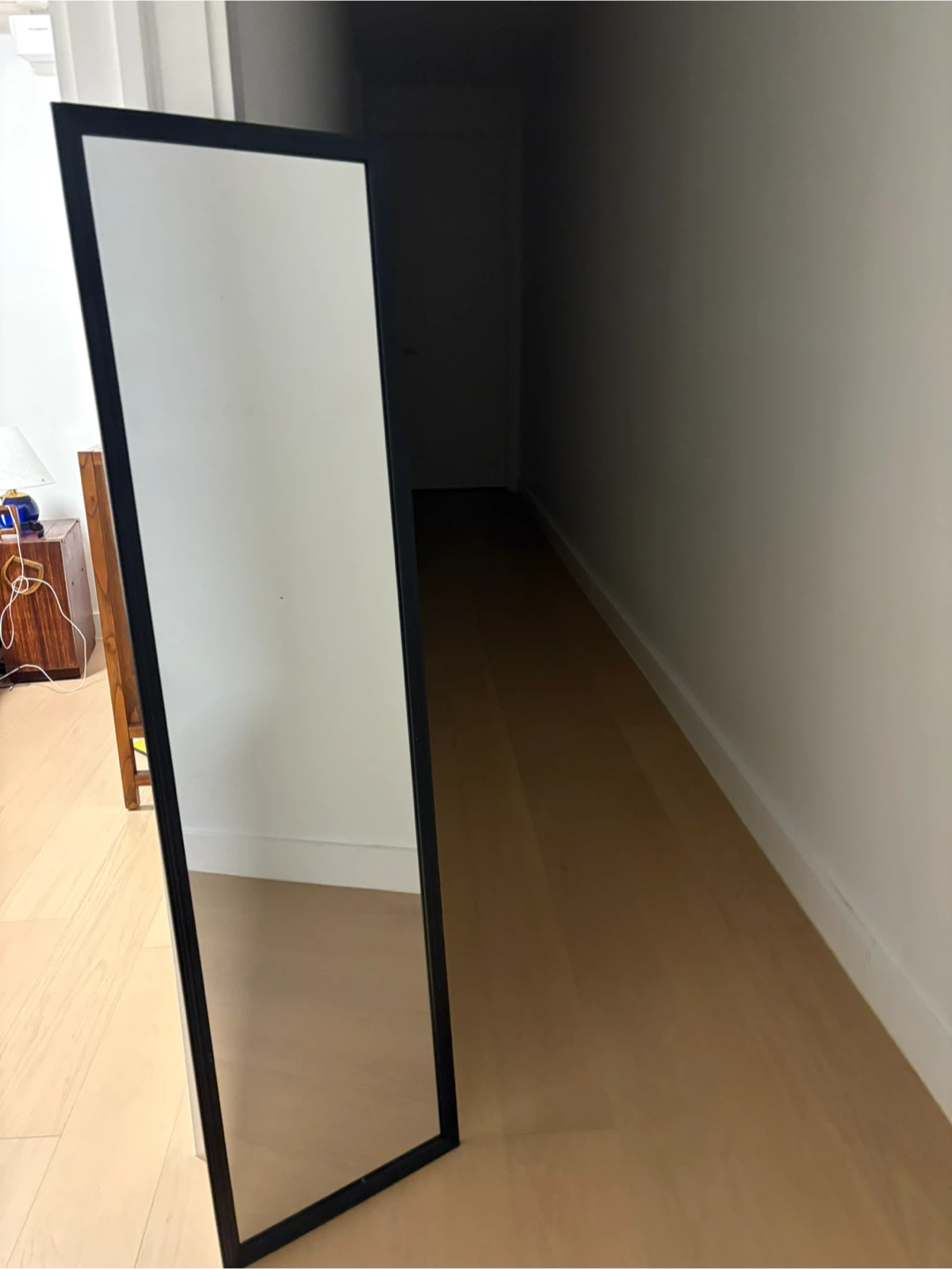 Full Length Mirror - Black Frame 13in x 48in