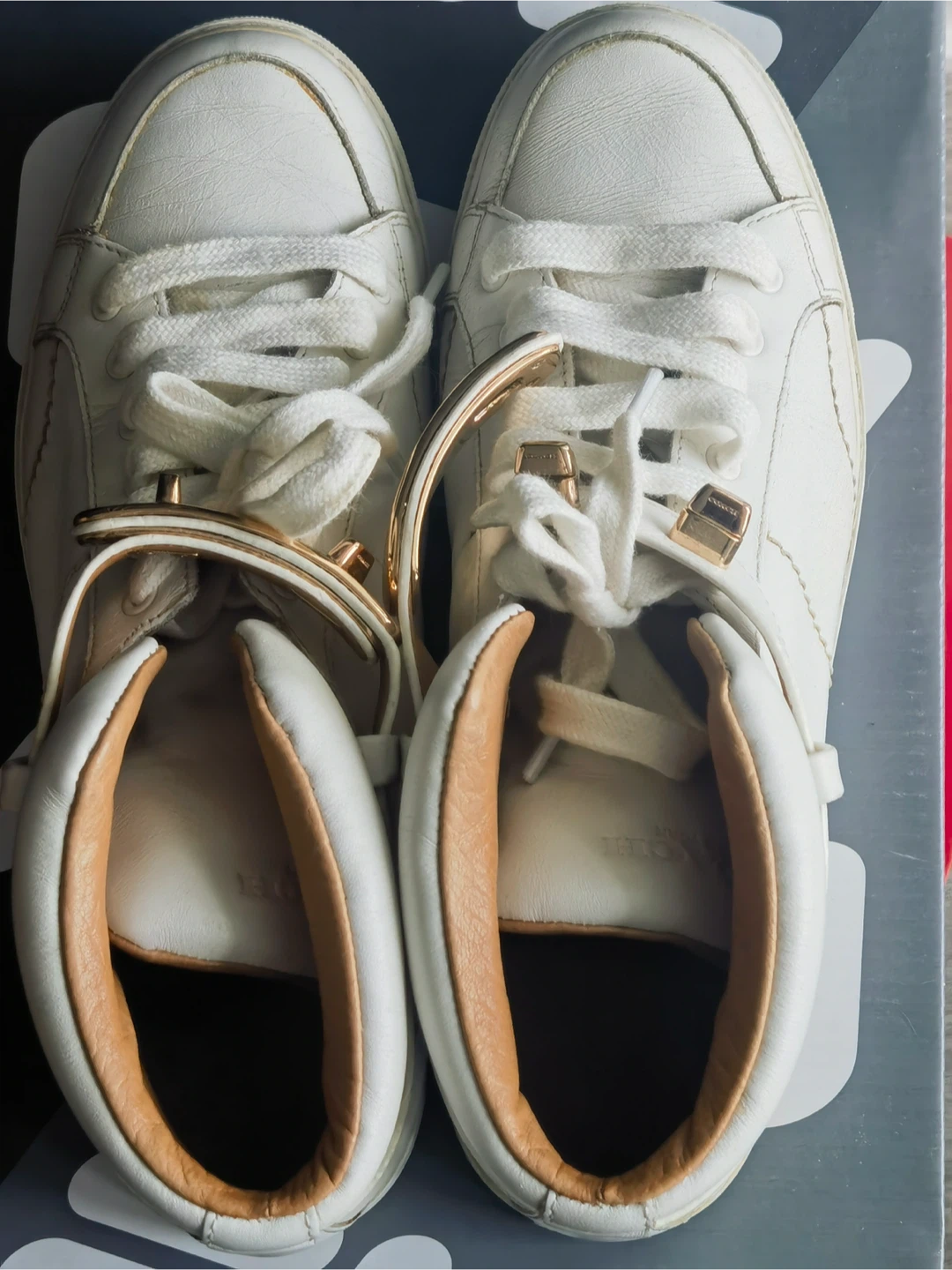 White COACH New York High-Top Sneakers US 7.5B