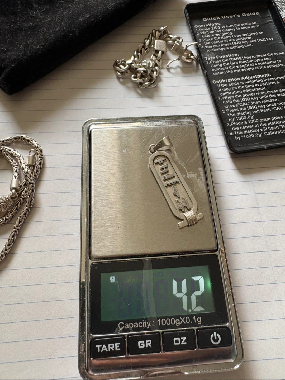 Sterling Silver Egyptian Hieroglyph Pendant - photo 2