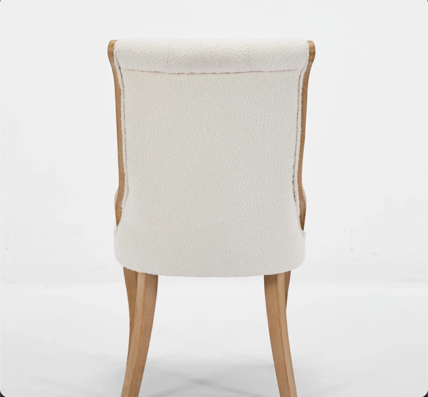 Set of 2 Boucle Upholstered Dining Chairs - photo 4