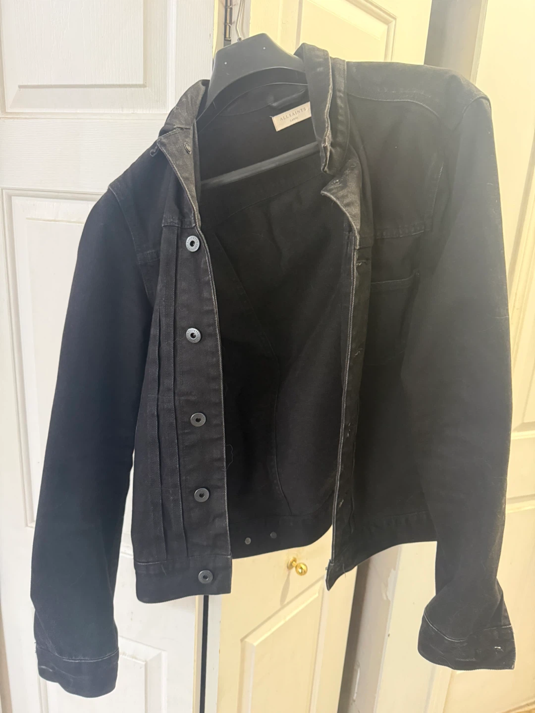 AllSaints Black Denim Jacket - Large - photo 3