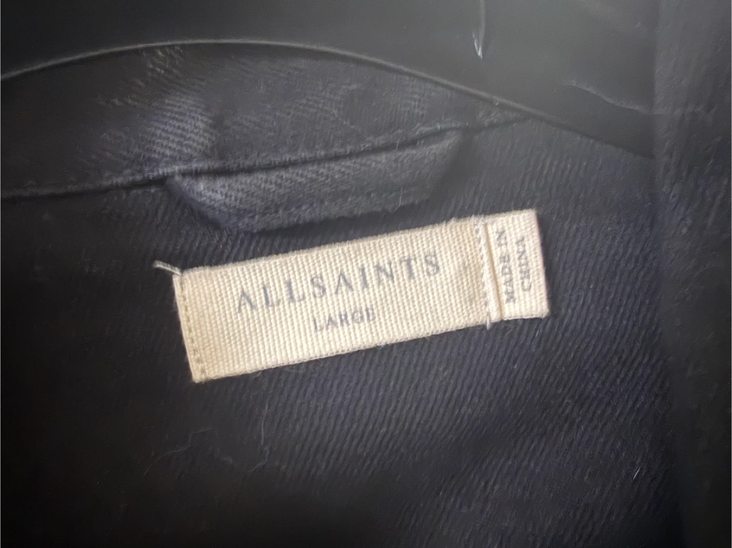 AllSaints Black Denim Jacket - Large - photo 2
