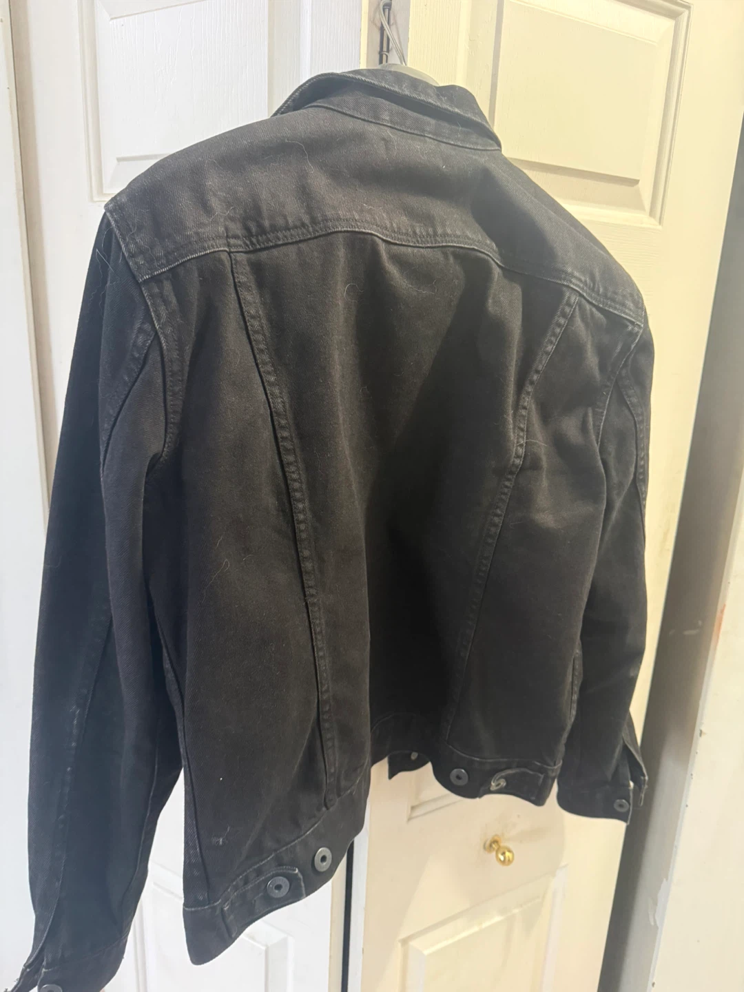 AllSaints Black Denim Jacket - Large
