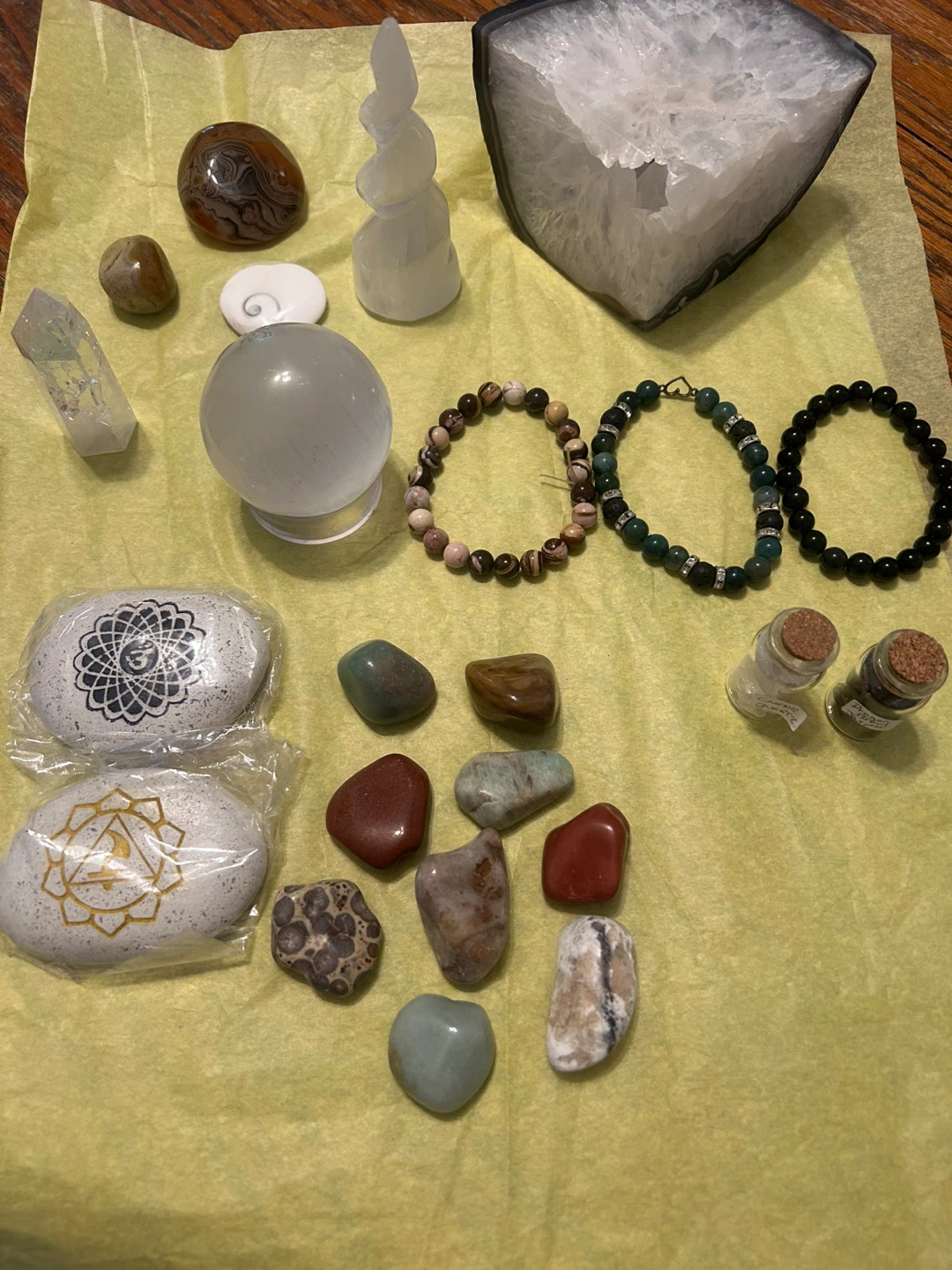 Assorted Crystal Gemstones and Bracelets